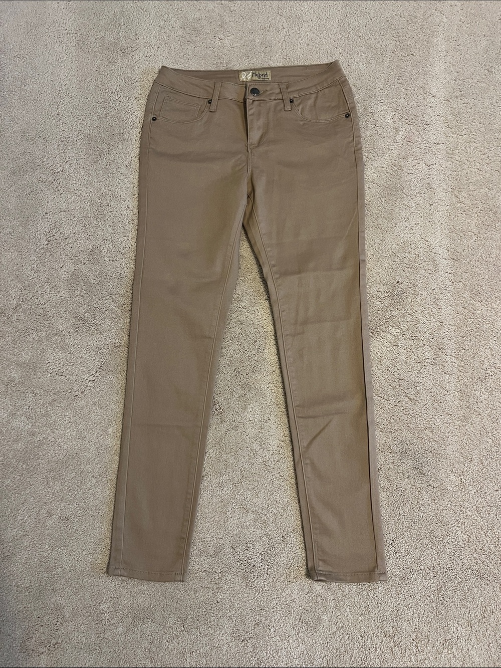 Hybrid & company Women’s Skinny Jeans in Taupe Size 7
